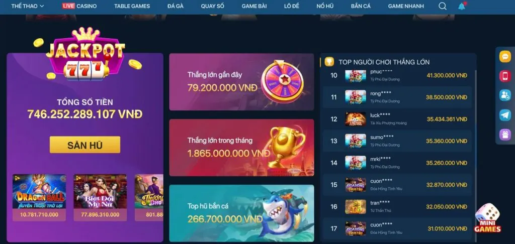 Bảng cấp độ VIP chi tiết của mcw777 code